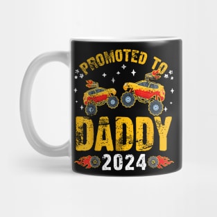 Promoted To Daddy Est 2024 Monster Trucks Dad To Be Mug